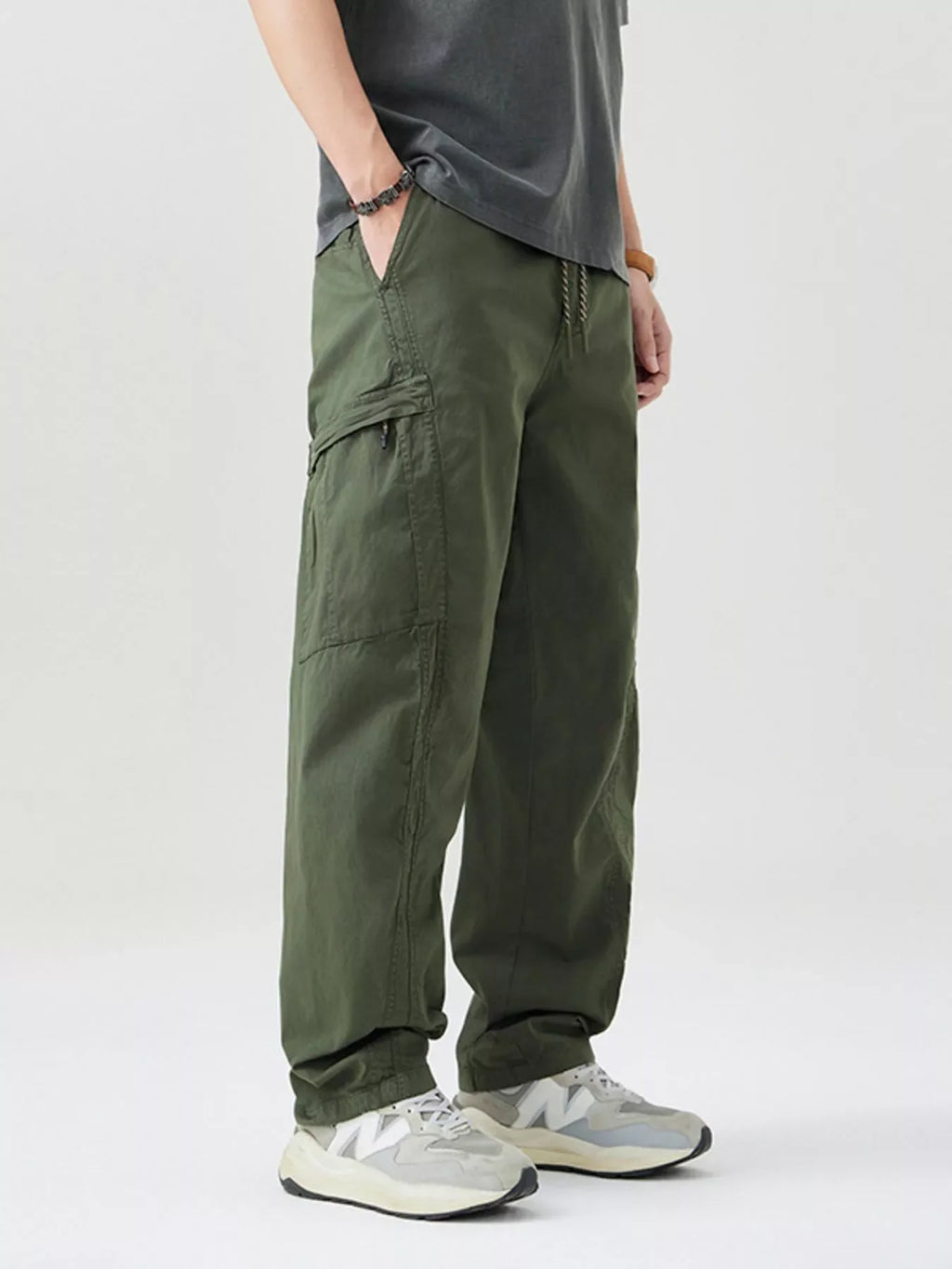 Men's Full Size Wide Leg Cargo Pants Plus Size
