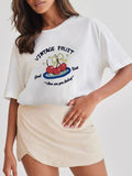 Plus Size Fruit Graphic Round Neck T-Shirt