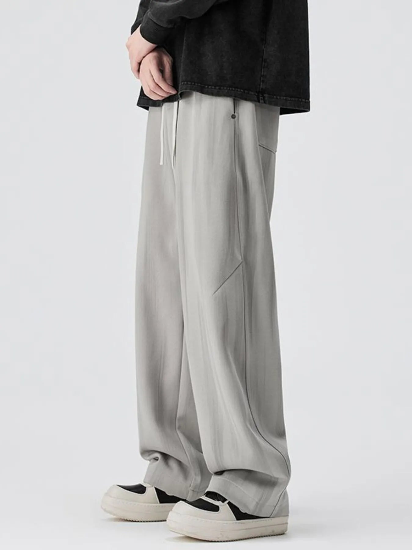 Men's Plus Size Relaxed Fit Drawstring Casual Pants