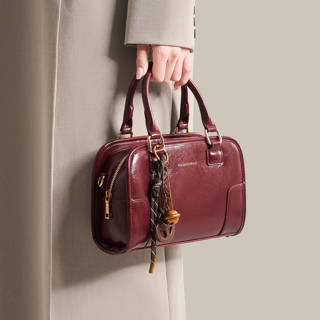 Vintage Style Barrel Crossbody Bag