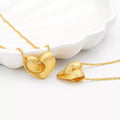 18K Gold-Plated Heart Pendant Necklace
