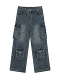 Men's Wide Leg Cargo Jeans