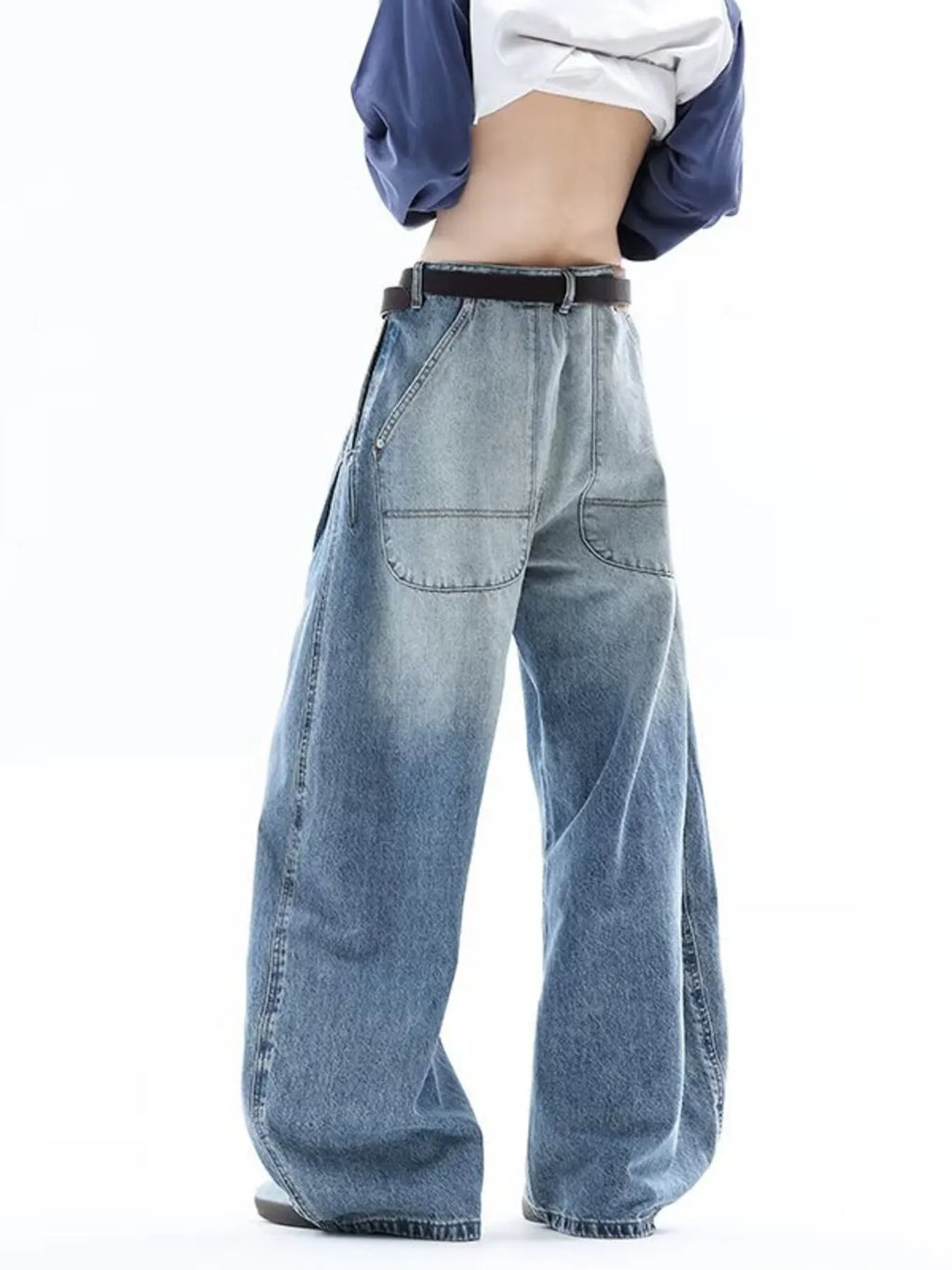 Men's Full Size Wide Leg Jeans Plus Size