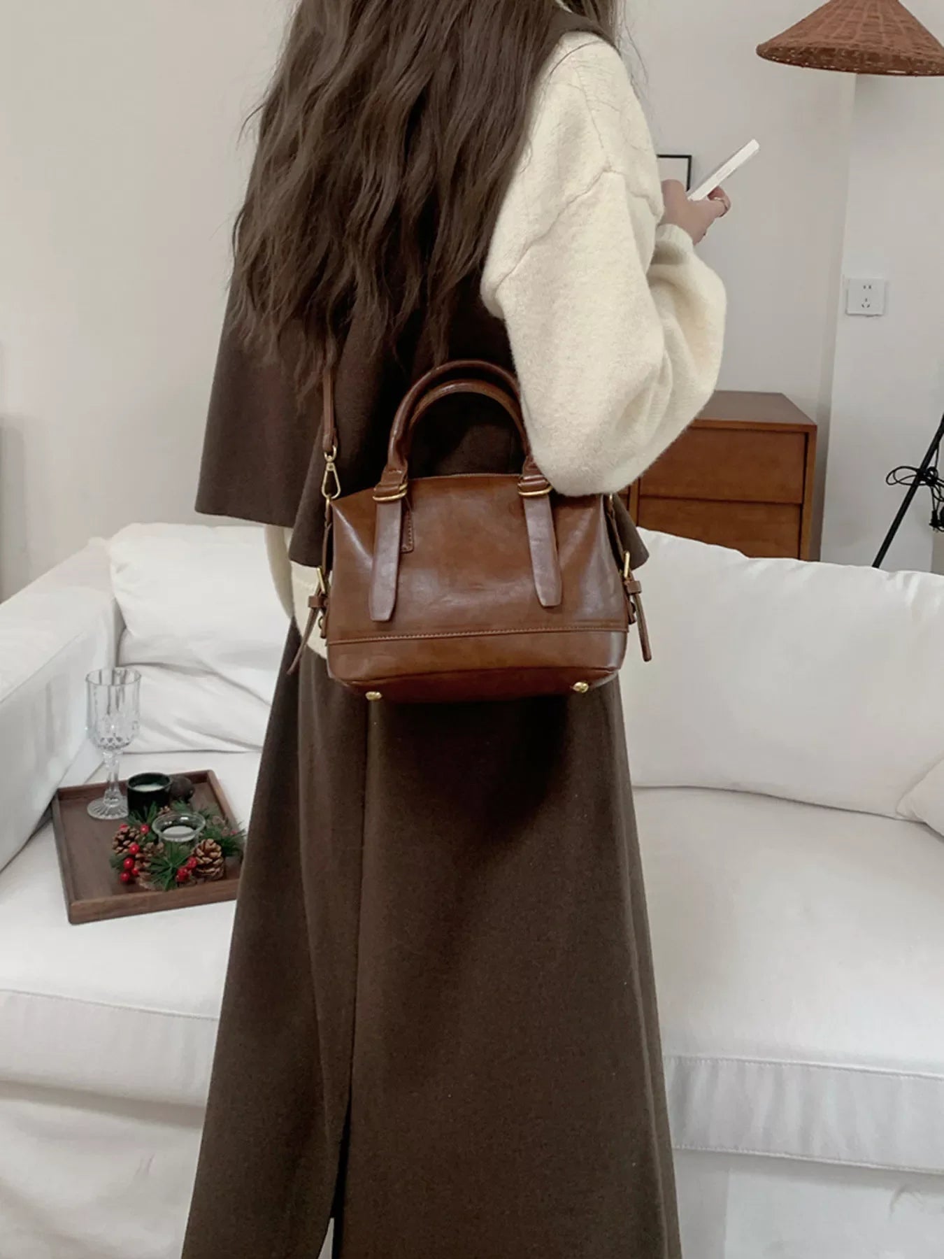 Vintage Leather Crossbody Bag