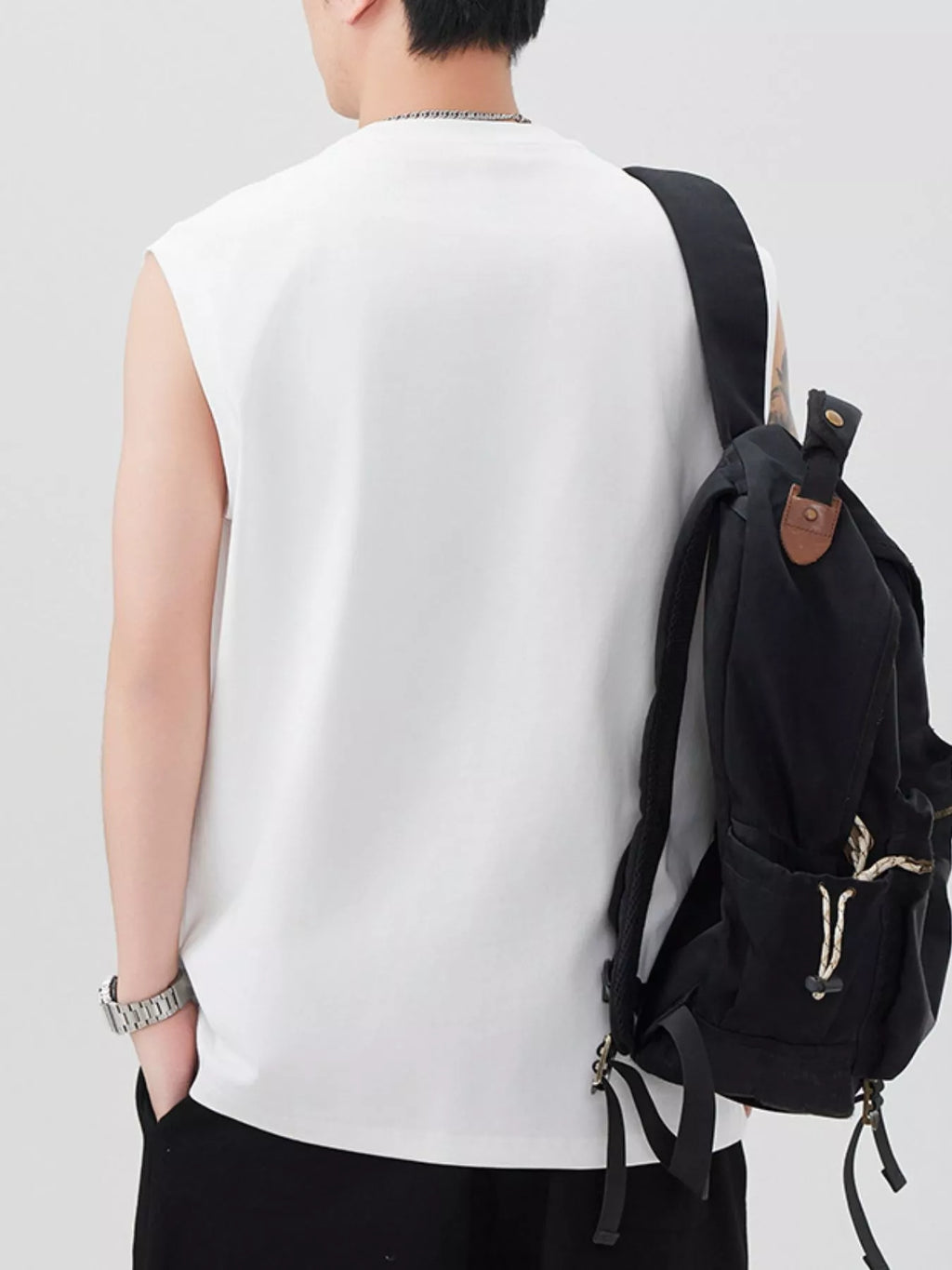 Men's Plus Size Round Neck Tank