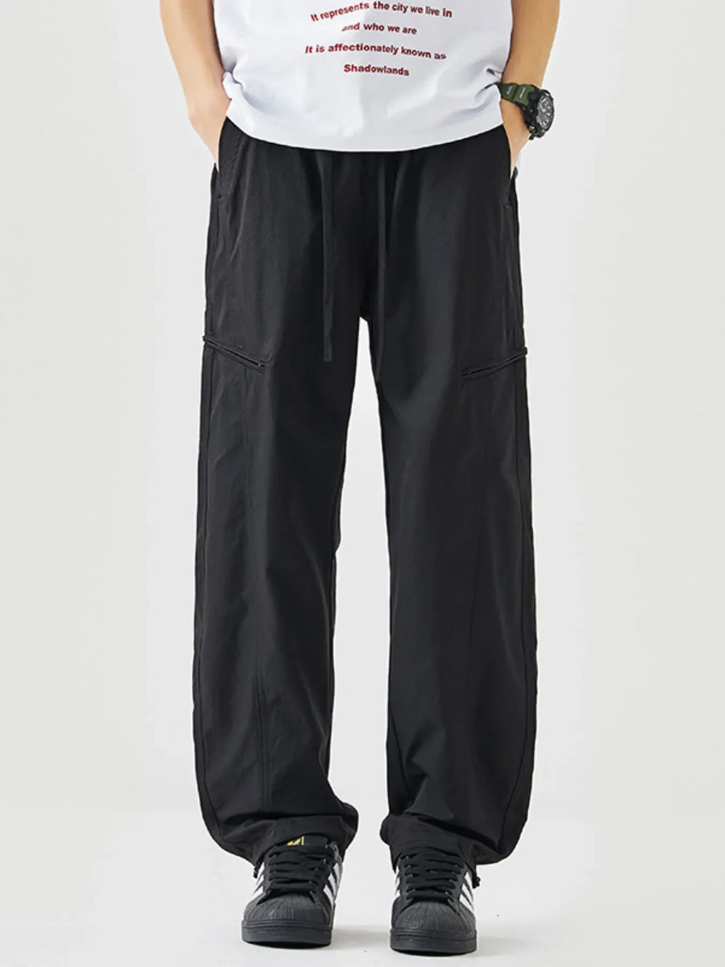 Men's Plus Size Loose Fit Drawstring Casual Pants