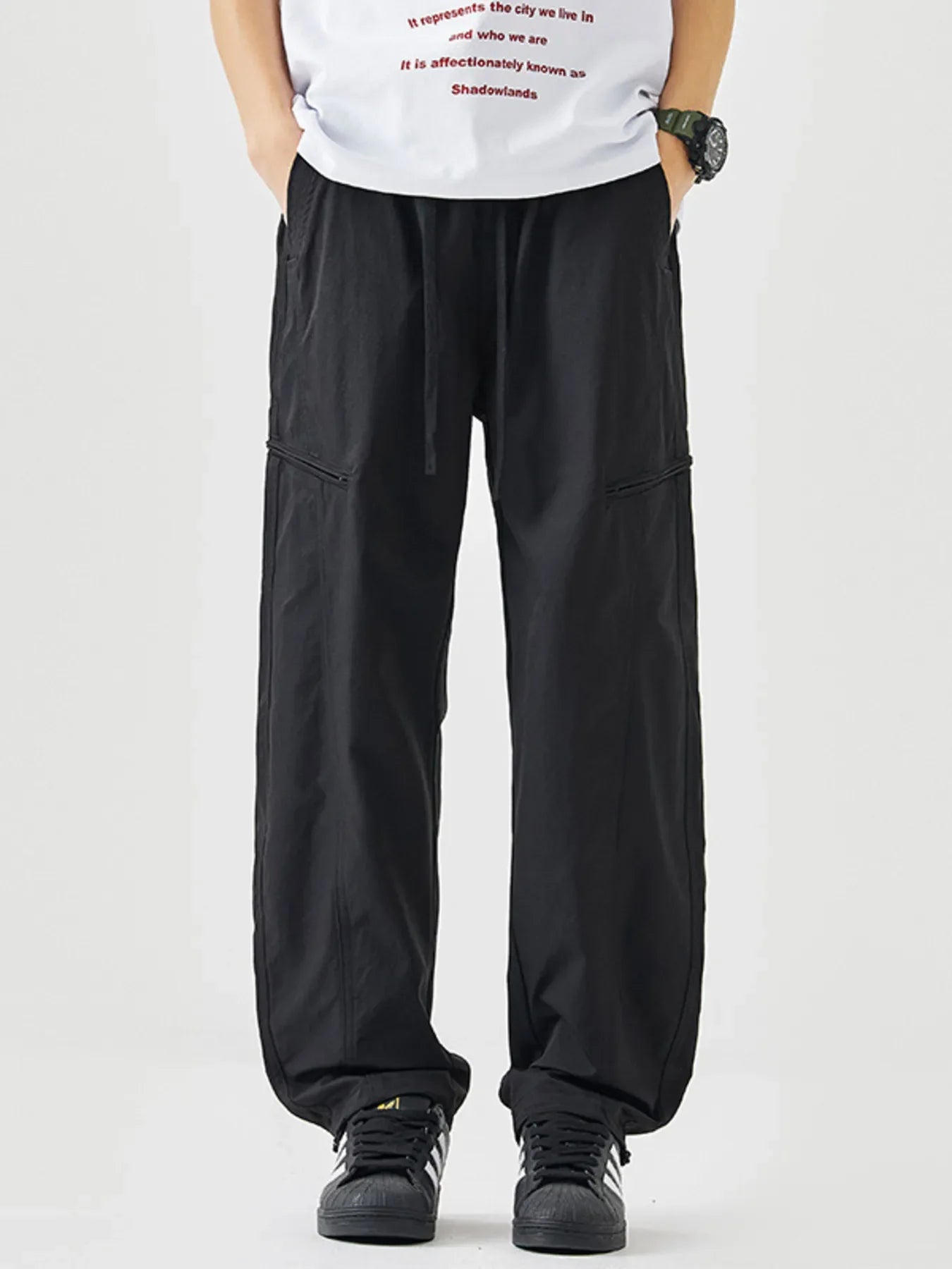 Men's Plus Size Loose Fit Drawstring Casual Pants