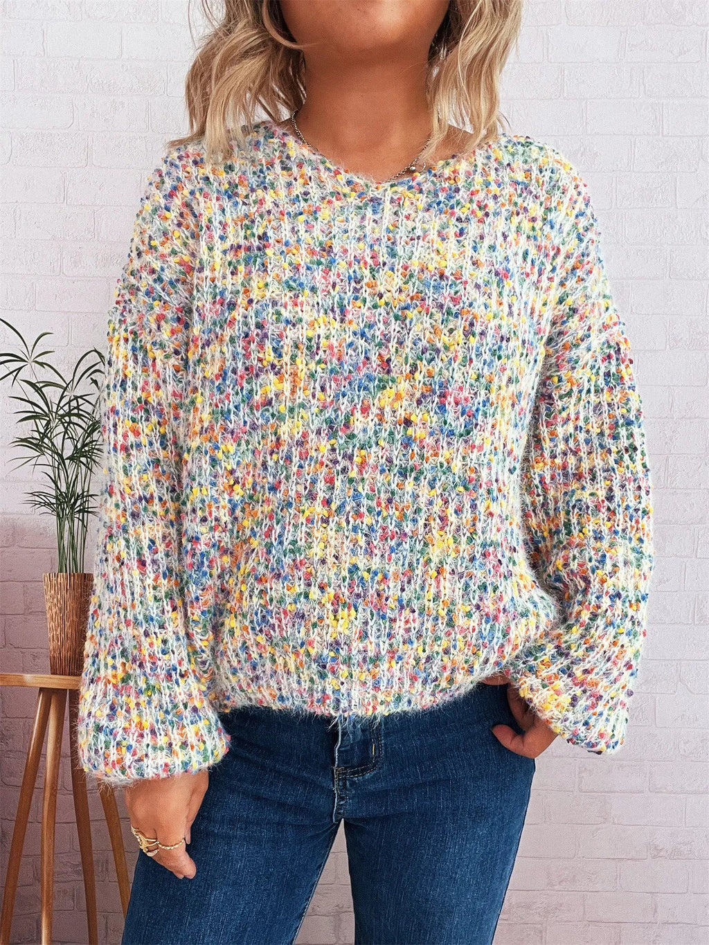 Colorful Long Sleeve Sweater
