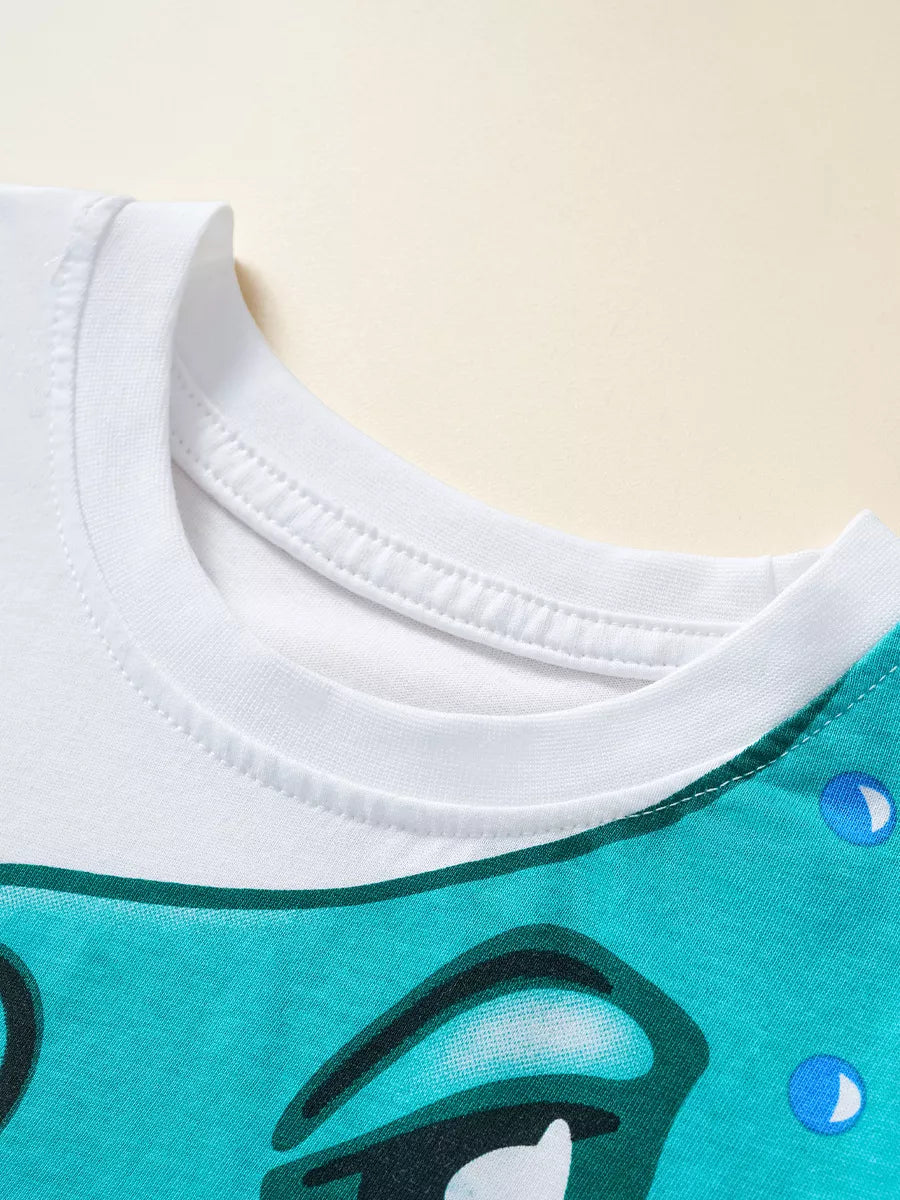 Children's Dinosaur Graphic T-shirt and Shorts Set