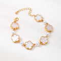 18k Gold-Plated Alloy Flower Bracelet
