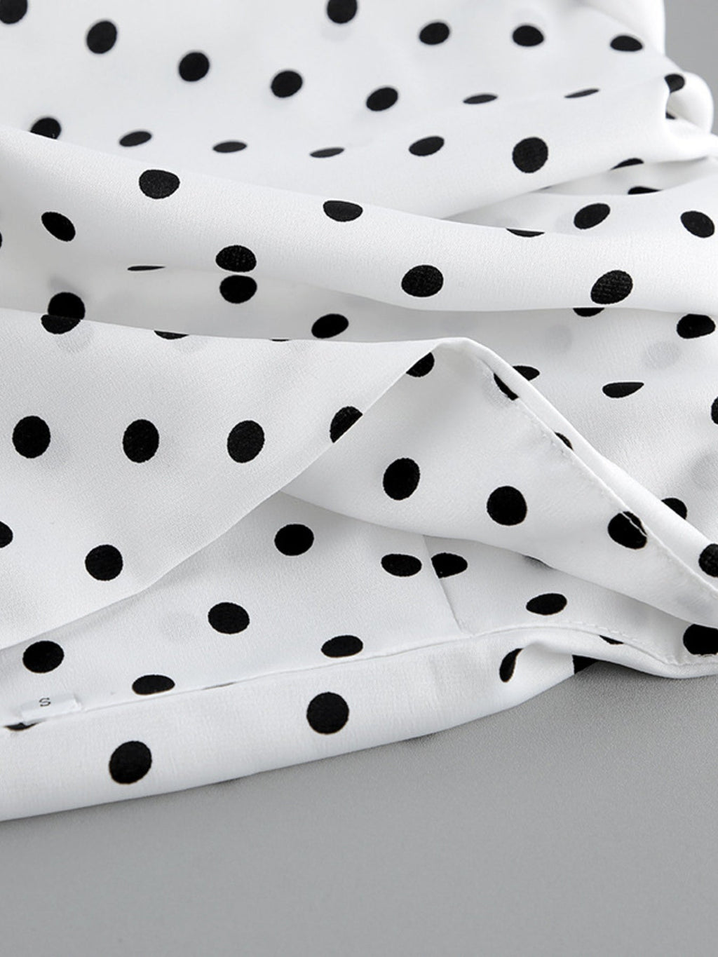 Polka Dot Ruffle Hem Maxi Skirt