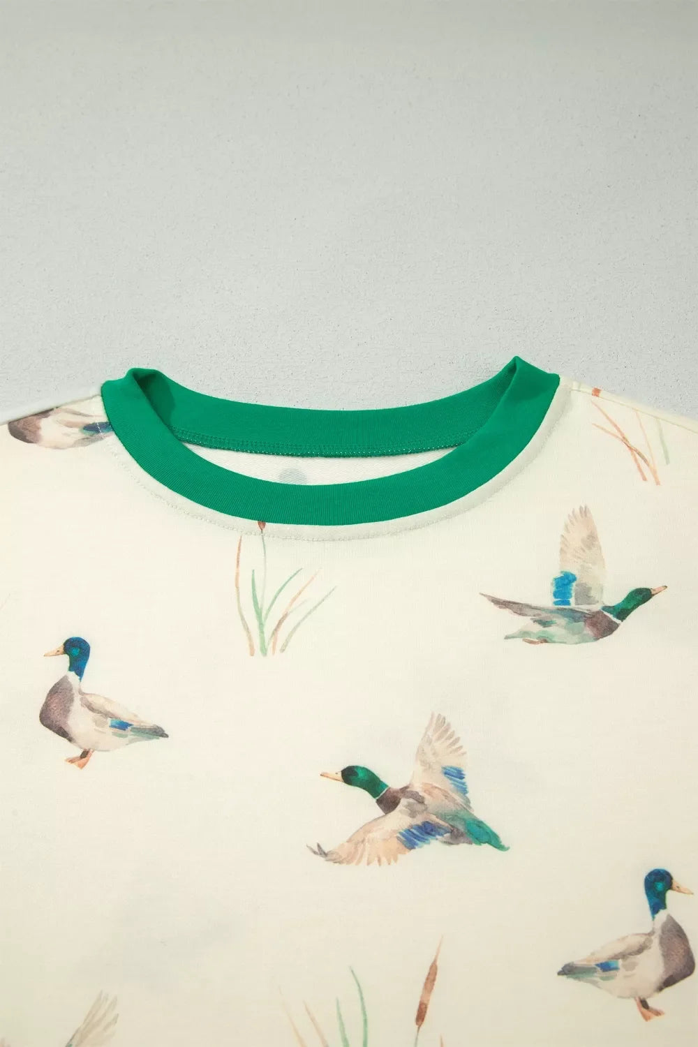 Mallard Printed Colorblock Trim Short Set