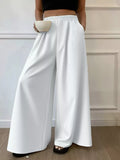 Plus Size Elastic Waist Wide Leg Pants