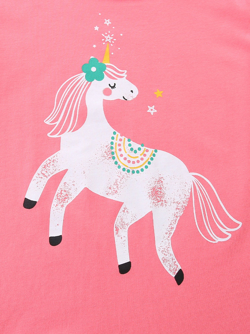 Children's Cute Unicorn Graphic Short Sleeve T-Shirt