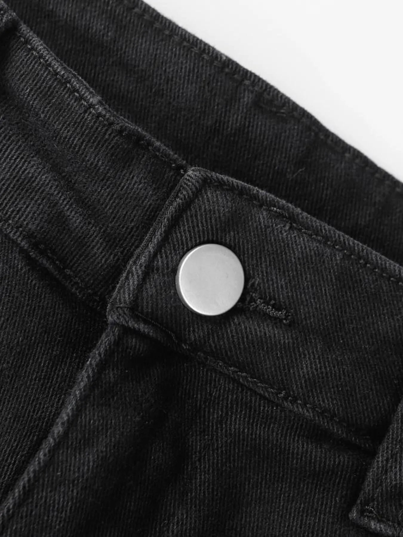 Men's High Waist Straight Leg Cargo Jeans