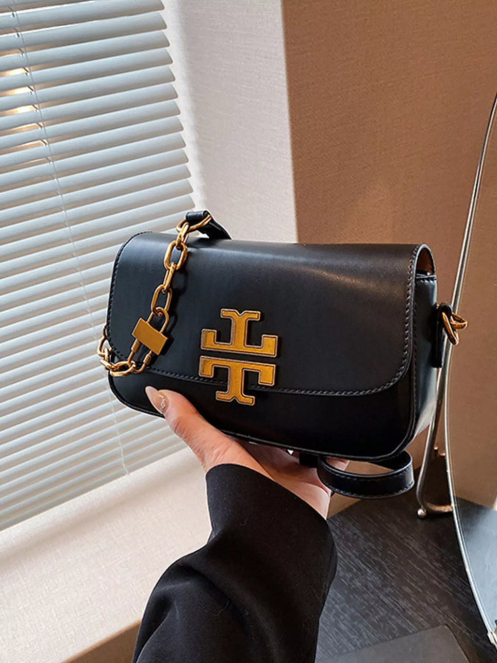 Leather Flap Crossbody Bag