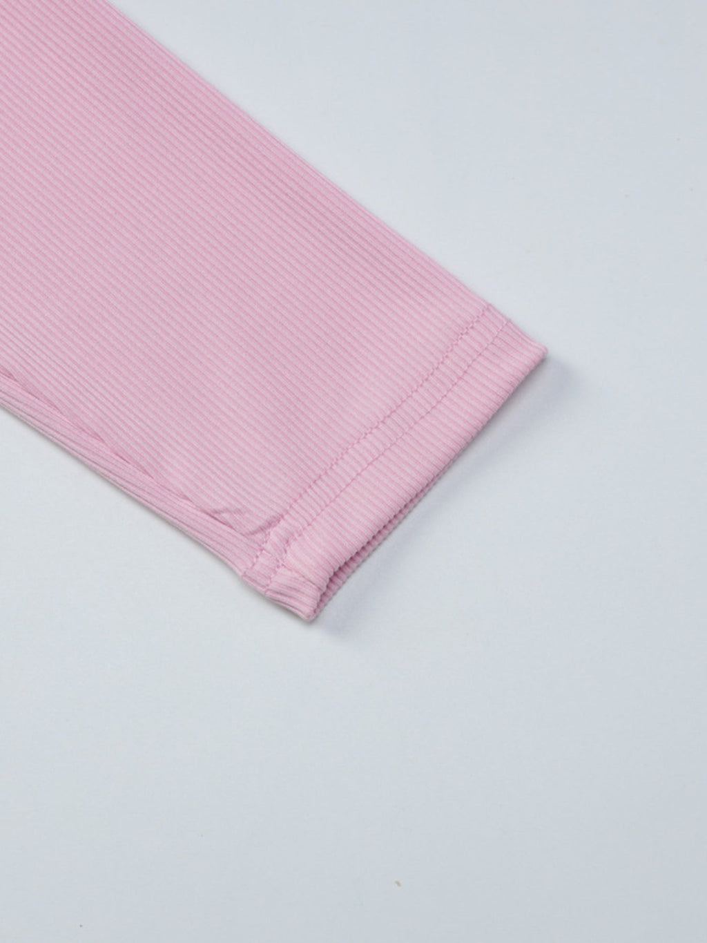 Ribbed Knit Long Sleeve T-Shirt