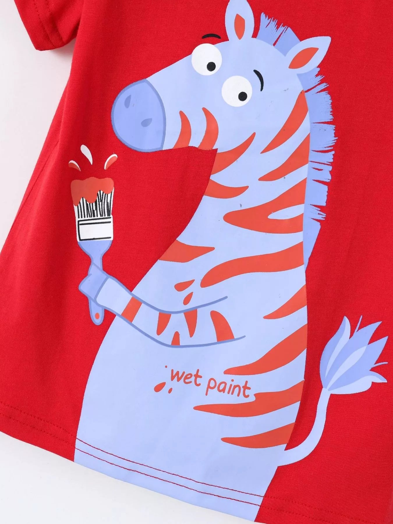 Children's Zebra Round Neck T-Shirt