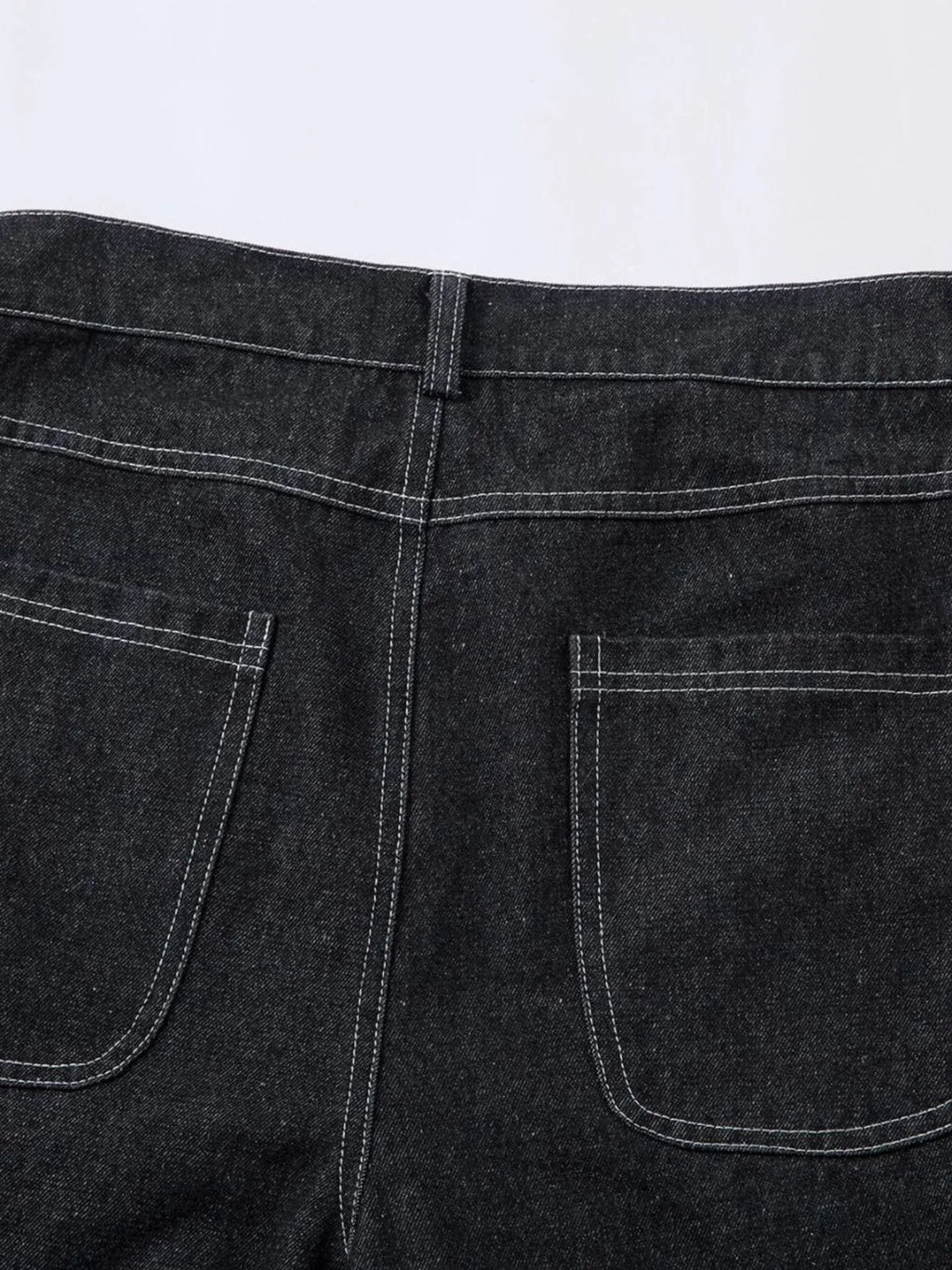 Men's Wide Leg Jeans with Contrast Panels