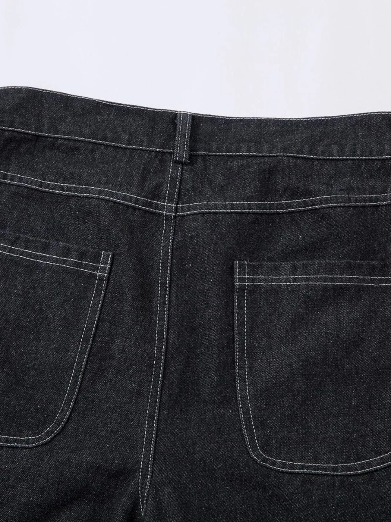Men's Wide Leg Jeans with Contrast Panels
