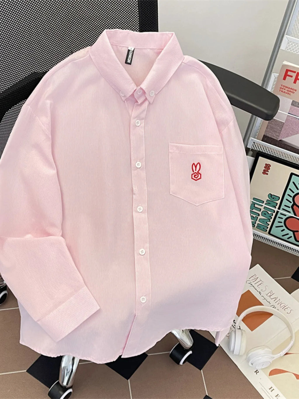 Men's Plus Size Button Up Long Sleeve Shirt