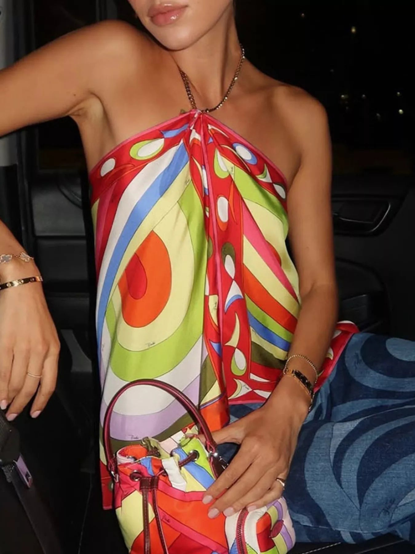 Printed Halter Neck Cami
