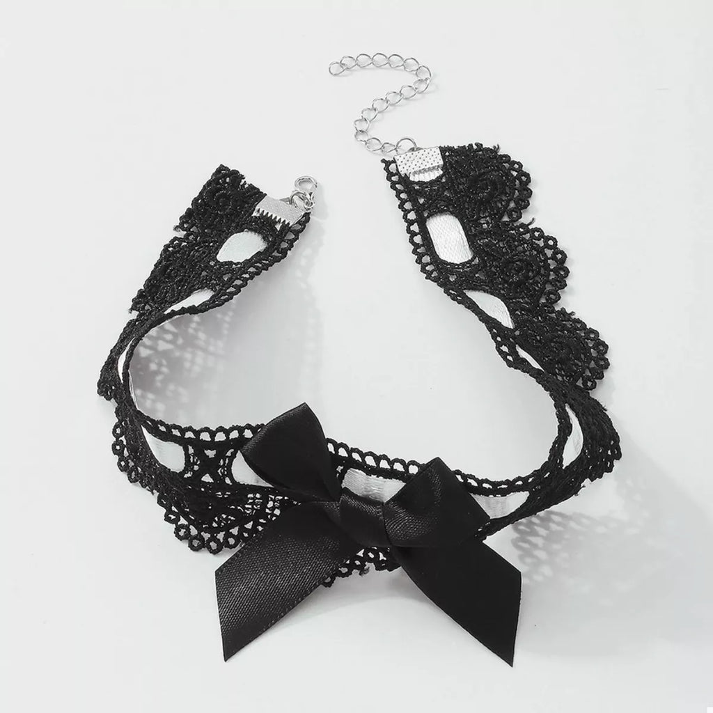 Lace Bow Choker Necklace