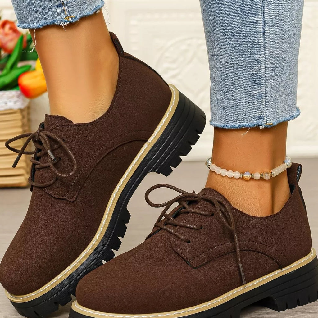 Lace-Up Platform Loafers