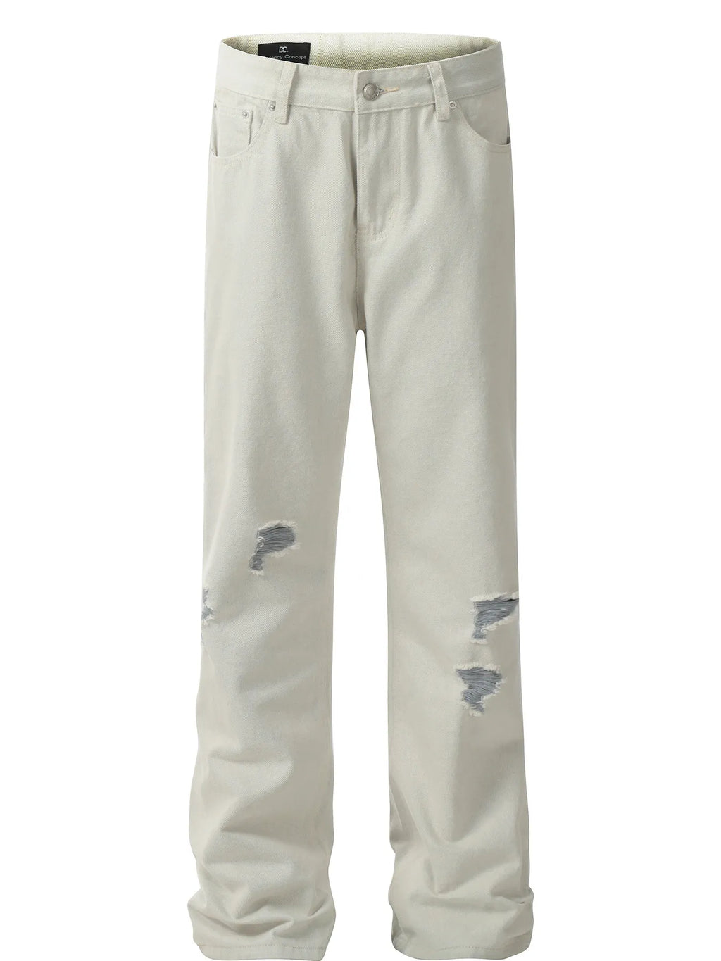 Men's Distressed Wash Straight Leg Jeans
