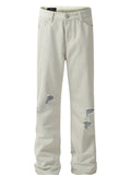 Men's Distressed Wash Straight Leg Jeans