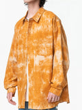 Men's Plus Size Tie-Dye Button-Up Shirt