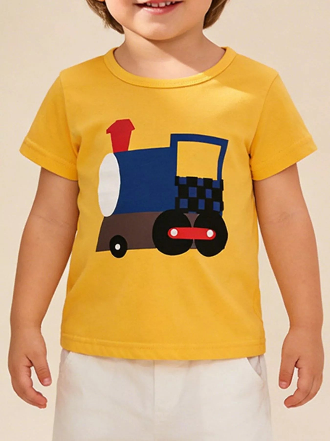 Children's Train Graphic Short Sleeve T-Shirt