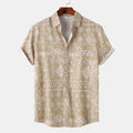 Men's Printed Short Sleeve Button-Up Shirt