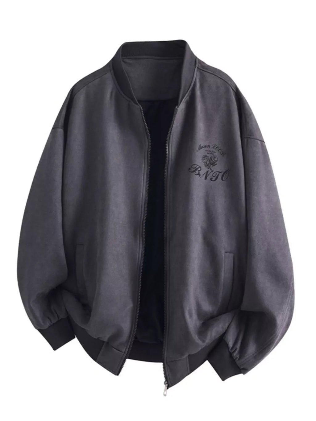 Men's Plus Size Zip Up Long Sleeve Jacket