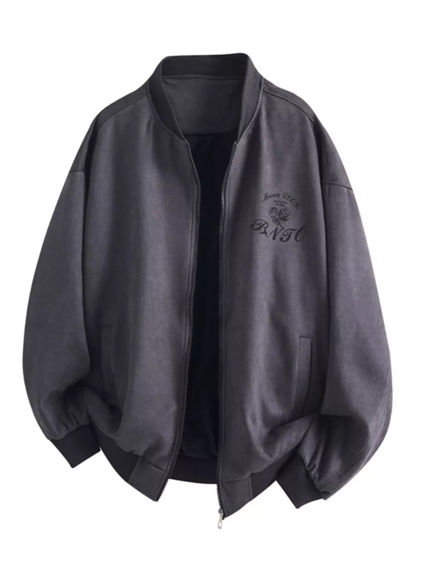 Men's Plus Size Zip Up Long Sleeve Jacket