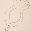 2 Piece Halloween Ghost & Pumpkin Pendant Necklace