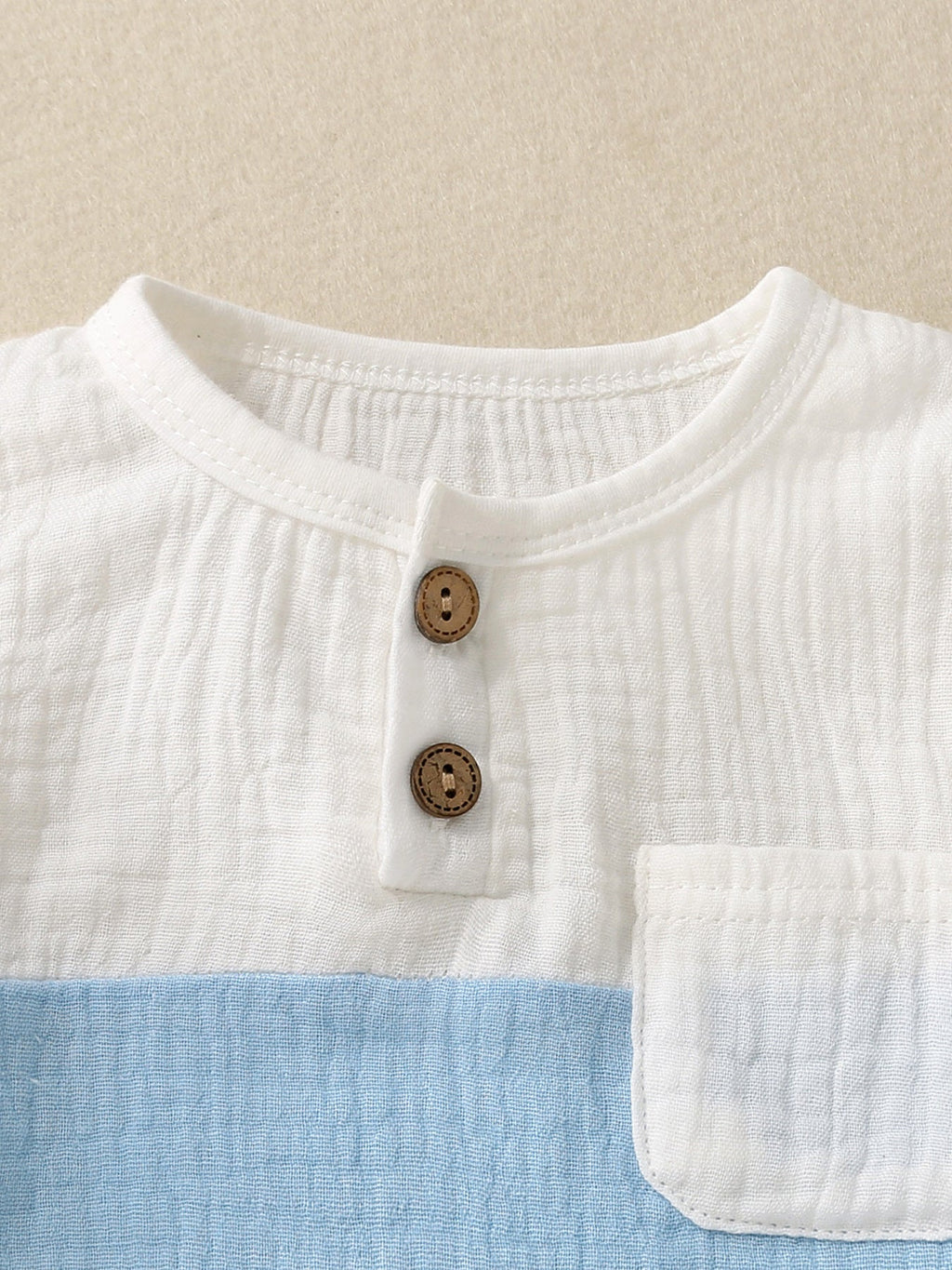Children's Color Block Top and Shorts Set
