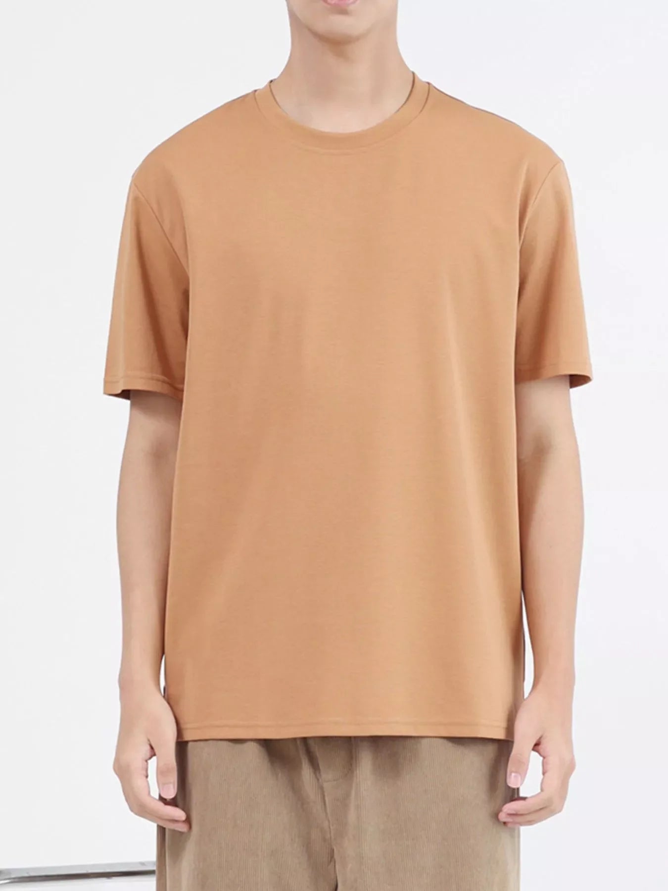 Men's Plus Size Classic Crew Neck T-Shirt