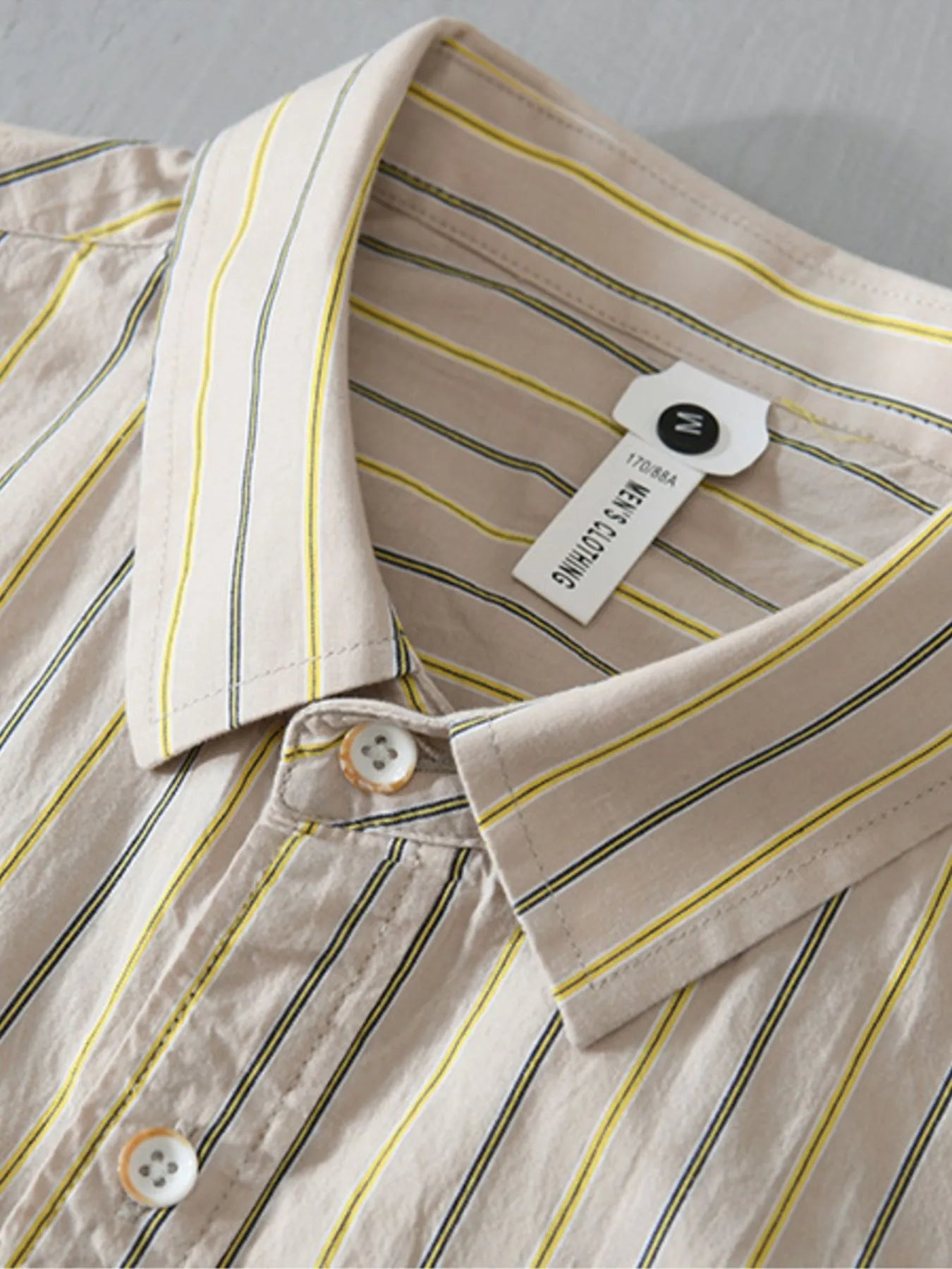 Men's Plus Size Classic Striped Button-Down Shirt