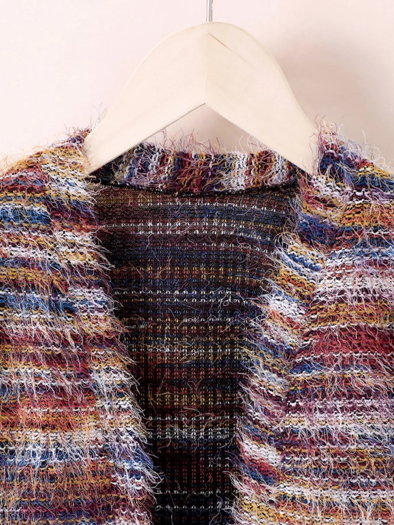 Children's Colorful Knitted Fuzzy Cardigan