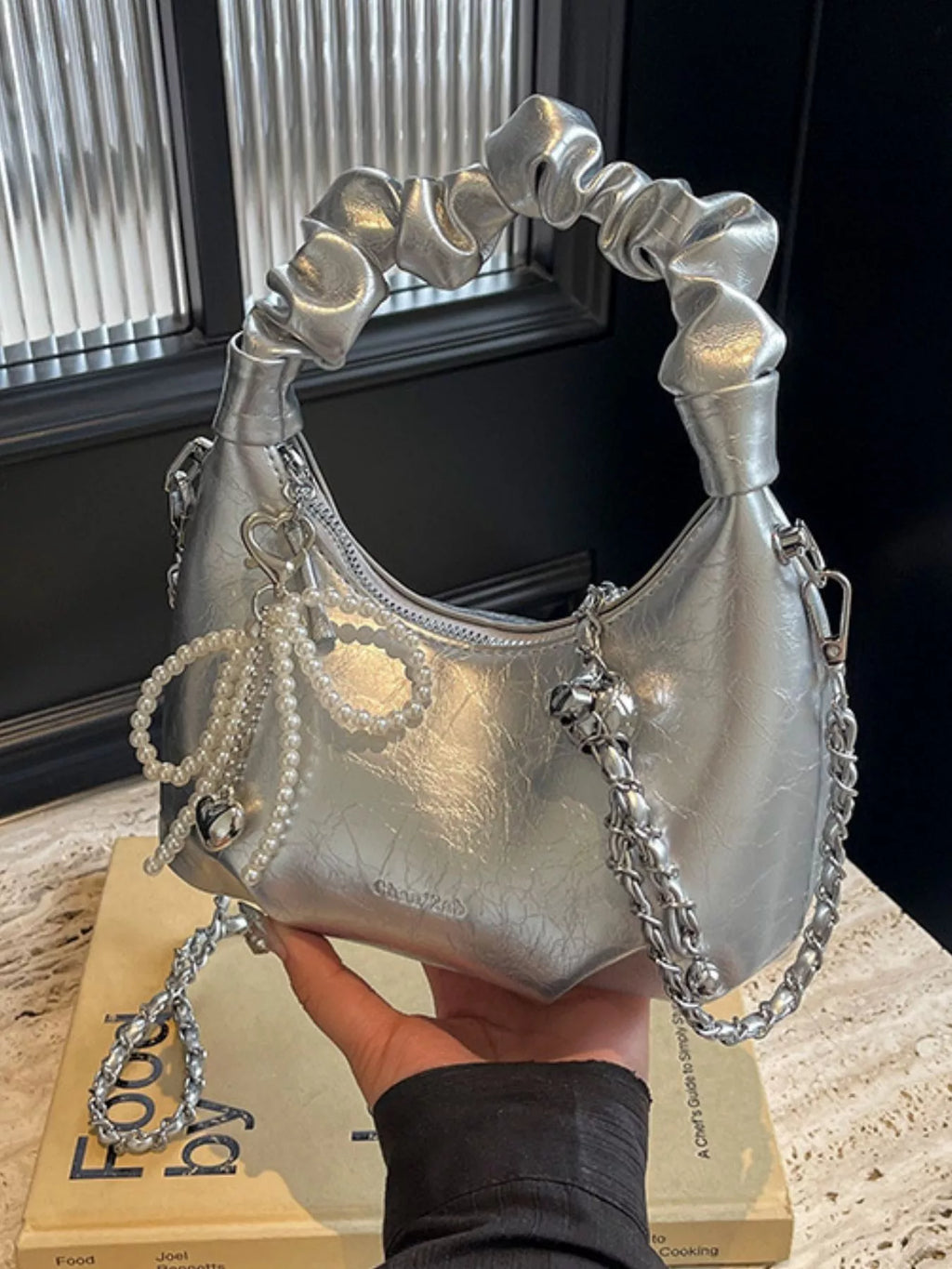 Ruched Handle Crossbody Bag