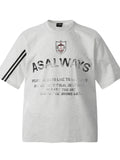 Men's Letter Round Neck Short Sleeve T-Shirt