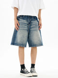 Men's Washed Loose Fit Denim Shorts