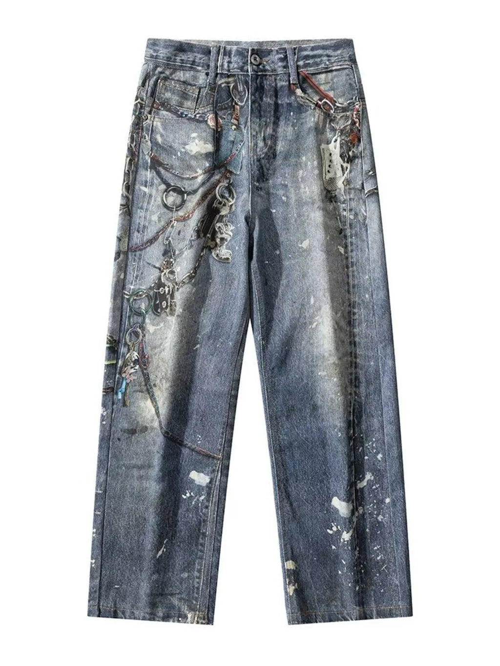 Men's Full Size Wide Leg Jeans Plus Size