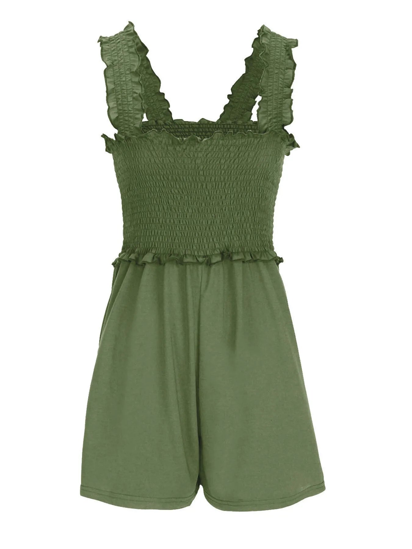 Smocked Square Neck Summer Romper