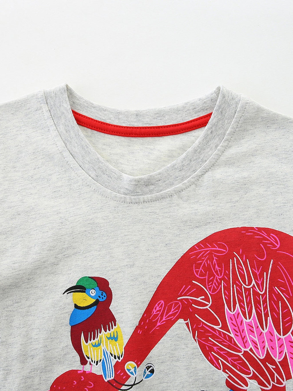 Children's Colorful Birds Print Crew Neck T-Shirt