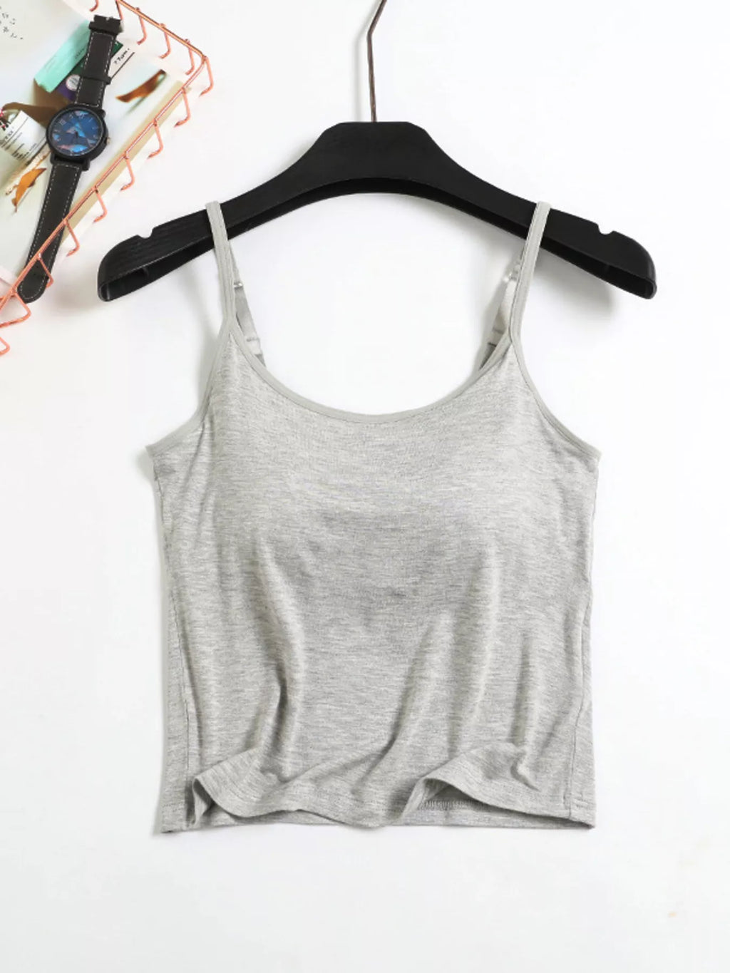 Modal Adjustable Strap Padded Cami and Shorts Set