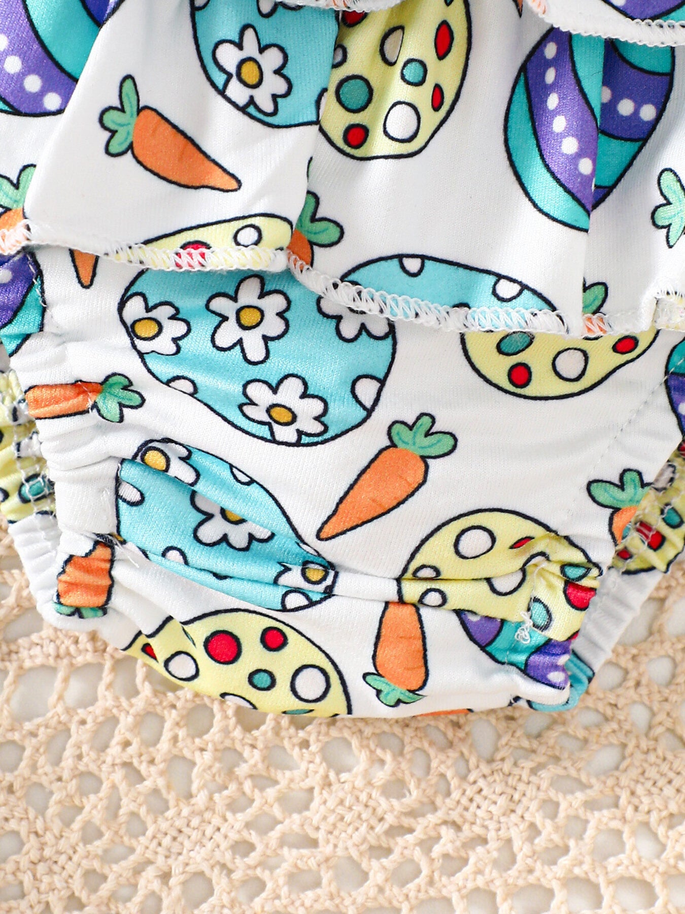 Children's Easter Graphic Bodysuit and Skirt Set with Headband