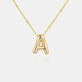 Gold-Plated Bubble Initial Necklace