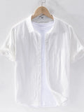 Men's Plus Size Short Sleeve Button-Up Shirt